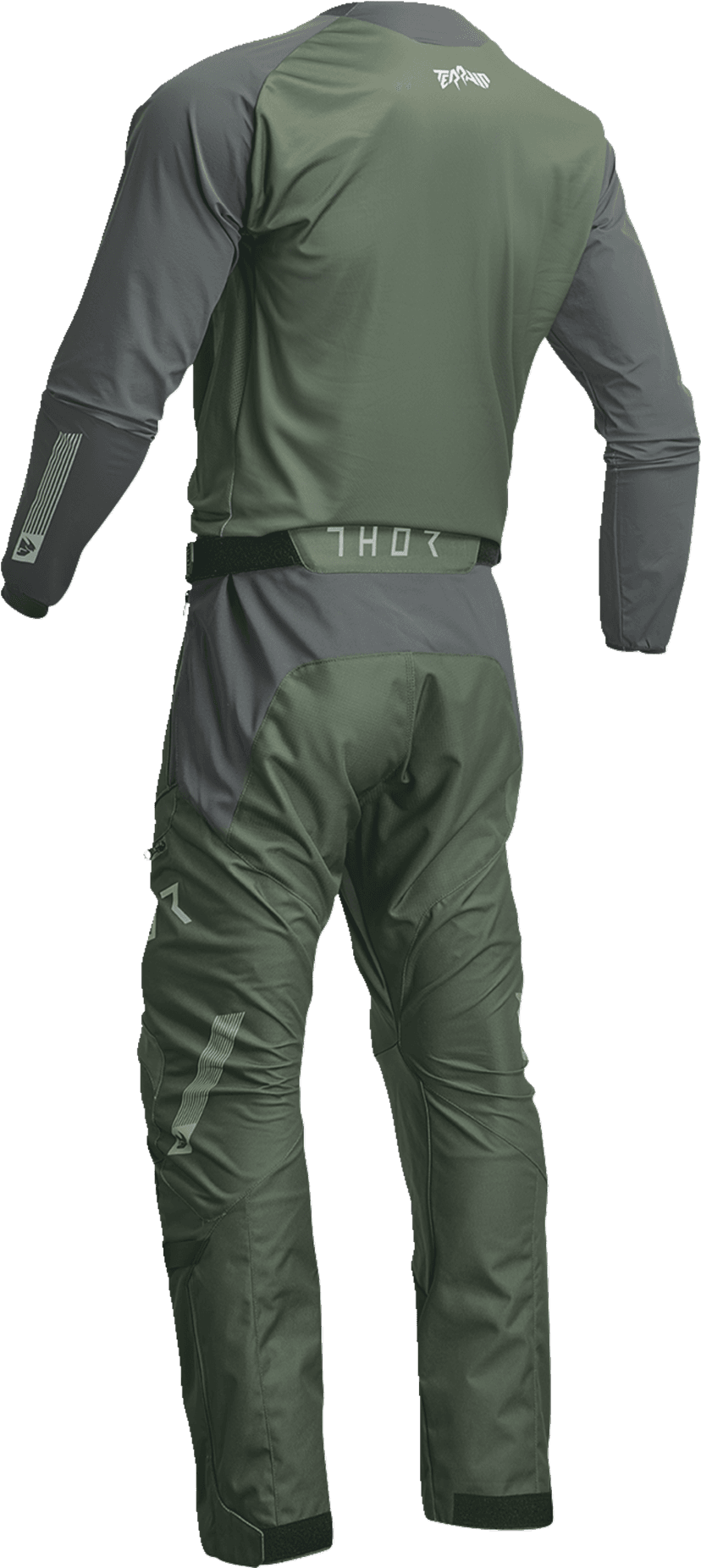 THOR 2910-7169 Terrain Jersey - Army/Charcoal - XL — image 4 of 4