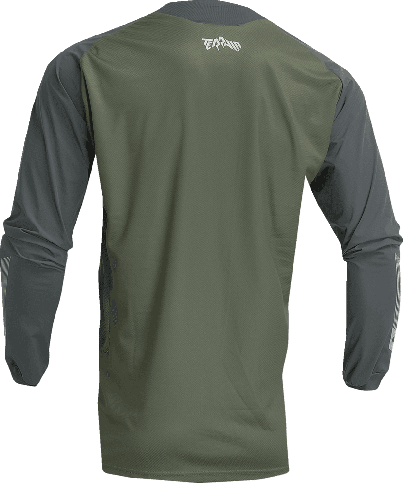THOR 2910-7171 Terrain Jersey - Army/Charcoal - 3XL — image 3 of 4