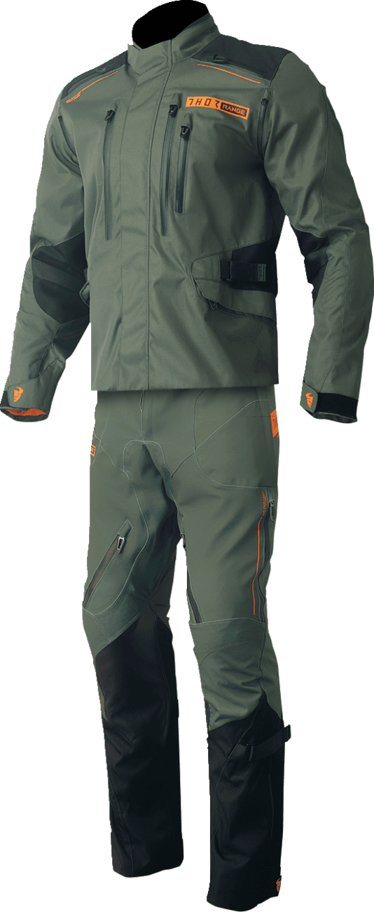 THOR 2910-7484 Range Jersey - Army Green/Orange - Large — image 3 of 4
