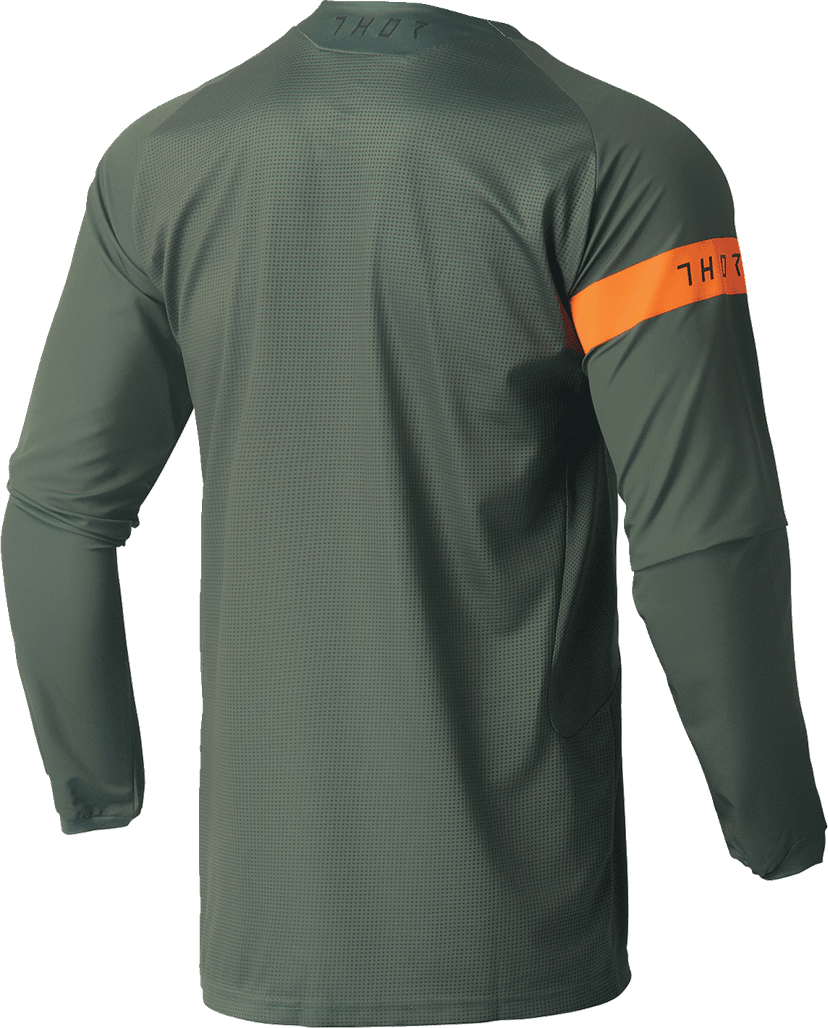 THOR 2910-7484 Range Jersey - Army Green/Orange - Large — image 2 of 4