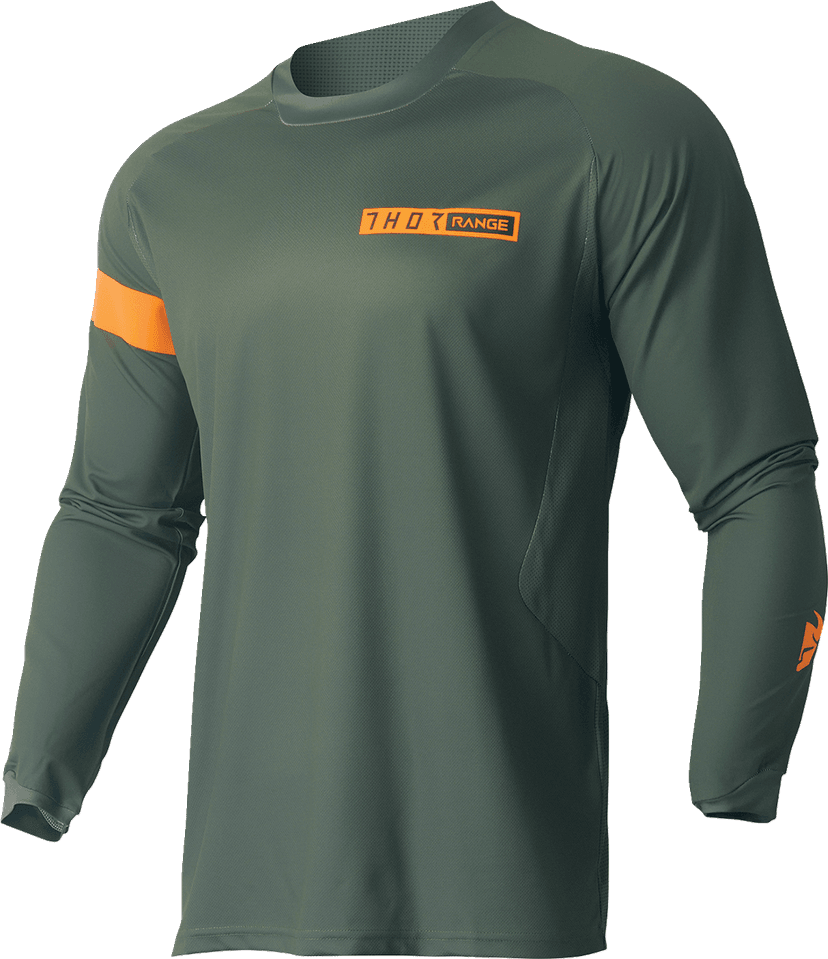 THOR 2910-7486 Range Jersey - Army Green/Orange - 2XL — image 1 of 4