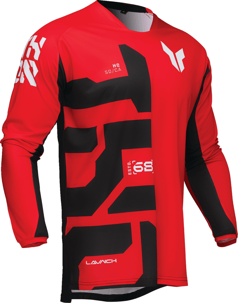 THOR 2910-8215 Launchmode Forge Jersey - Red - Large — image 3 of 4