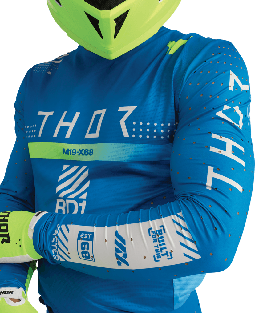 THOR 2910-8378 Sportmode Synth Jersey - Blue - Large — image 8 of 11