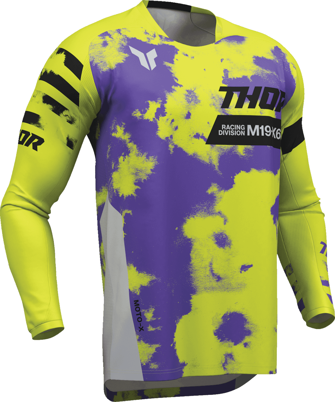 THOR 2910-8403 Launchmode Bleach Jersey - Gray/Acid - XL