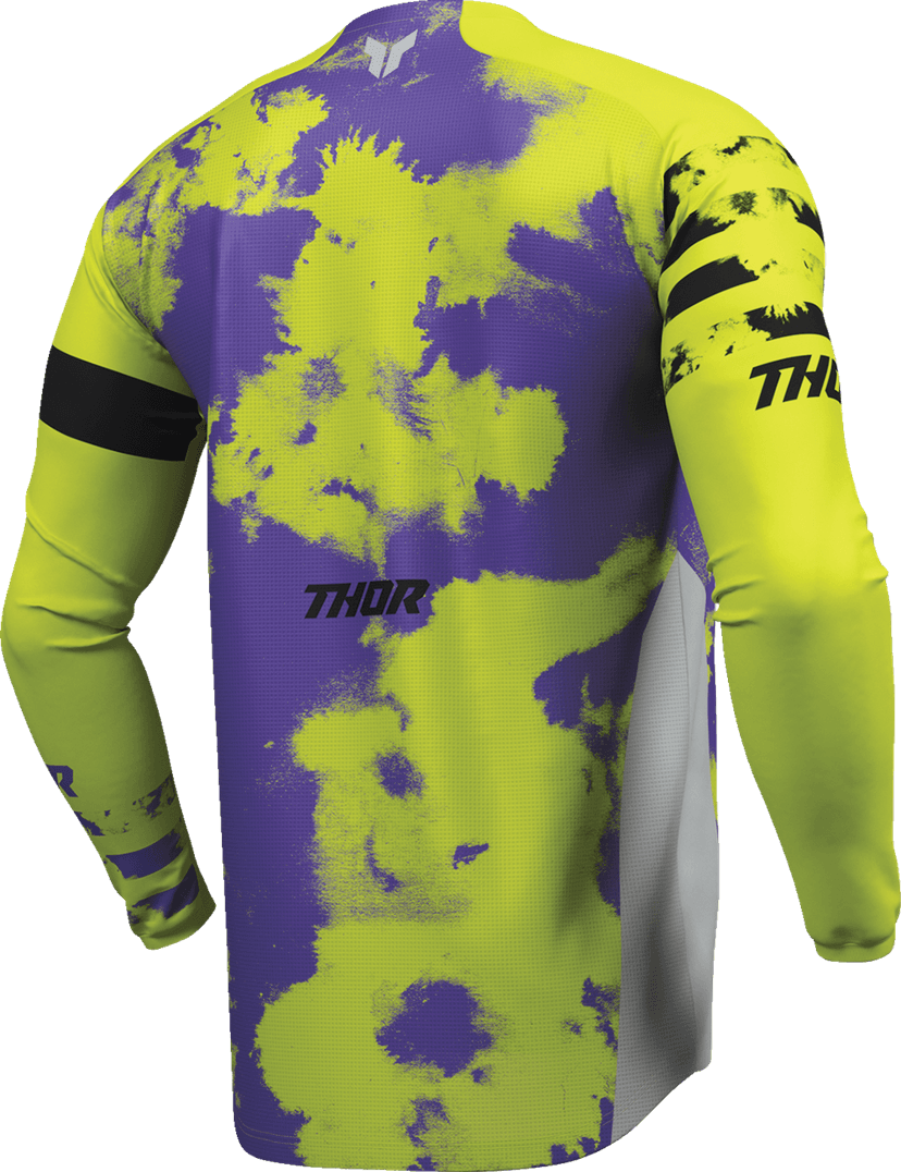 THOR 2910-8404 Launchmode Bleach Jersey - Gray/Acid - 2XL — image 4 of 9