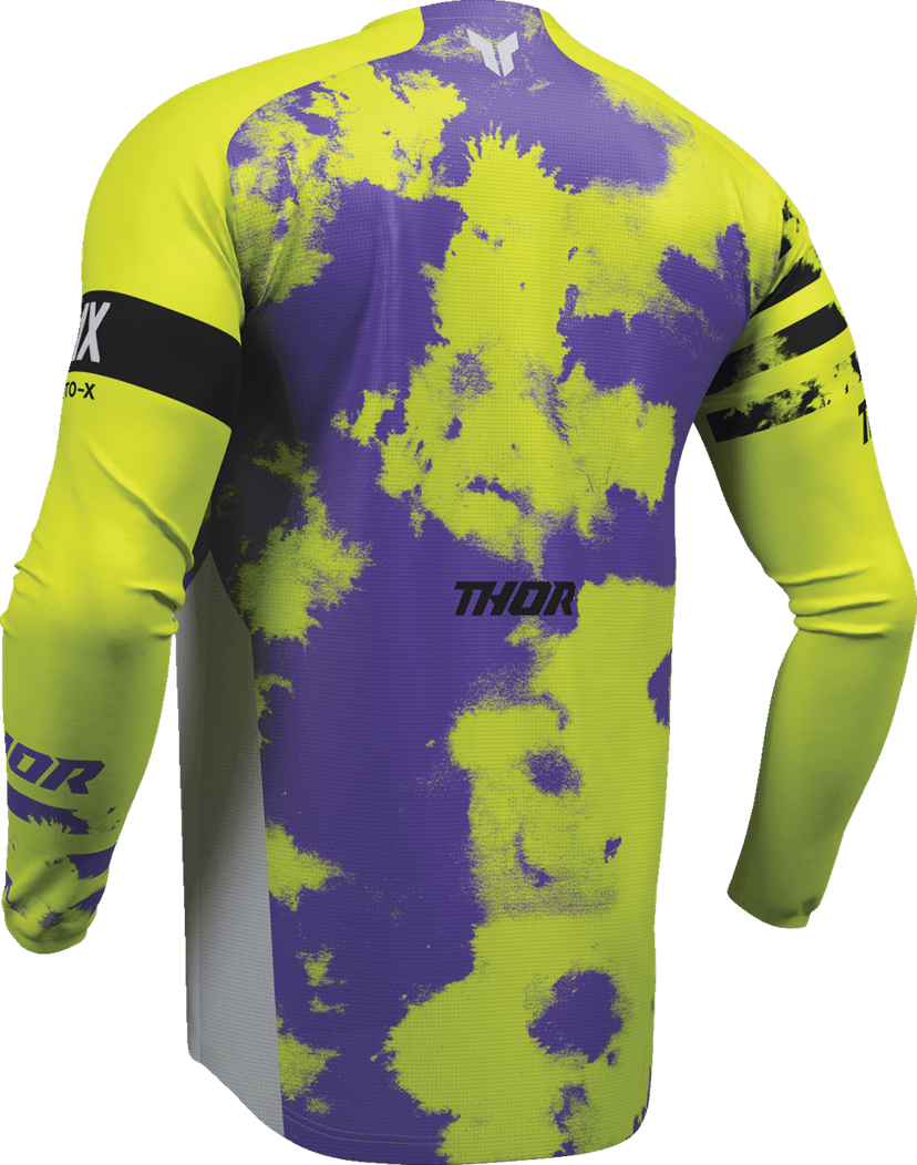 THOR 2910-8404 Launchmode Bleach Jersey - Gray/Acid - 2XL — image 2 of 9