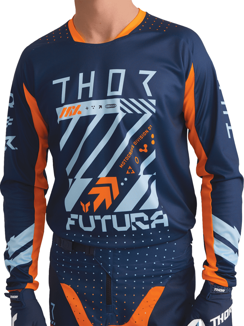 THOR 2910-8425 Launchmode Futura Jersey - Navy/Orange - Medium — image 5 of 7