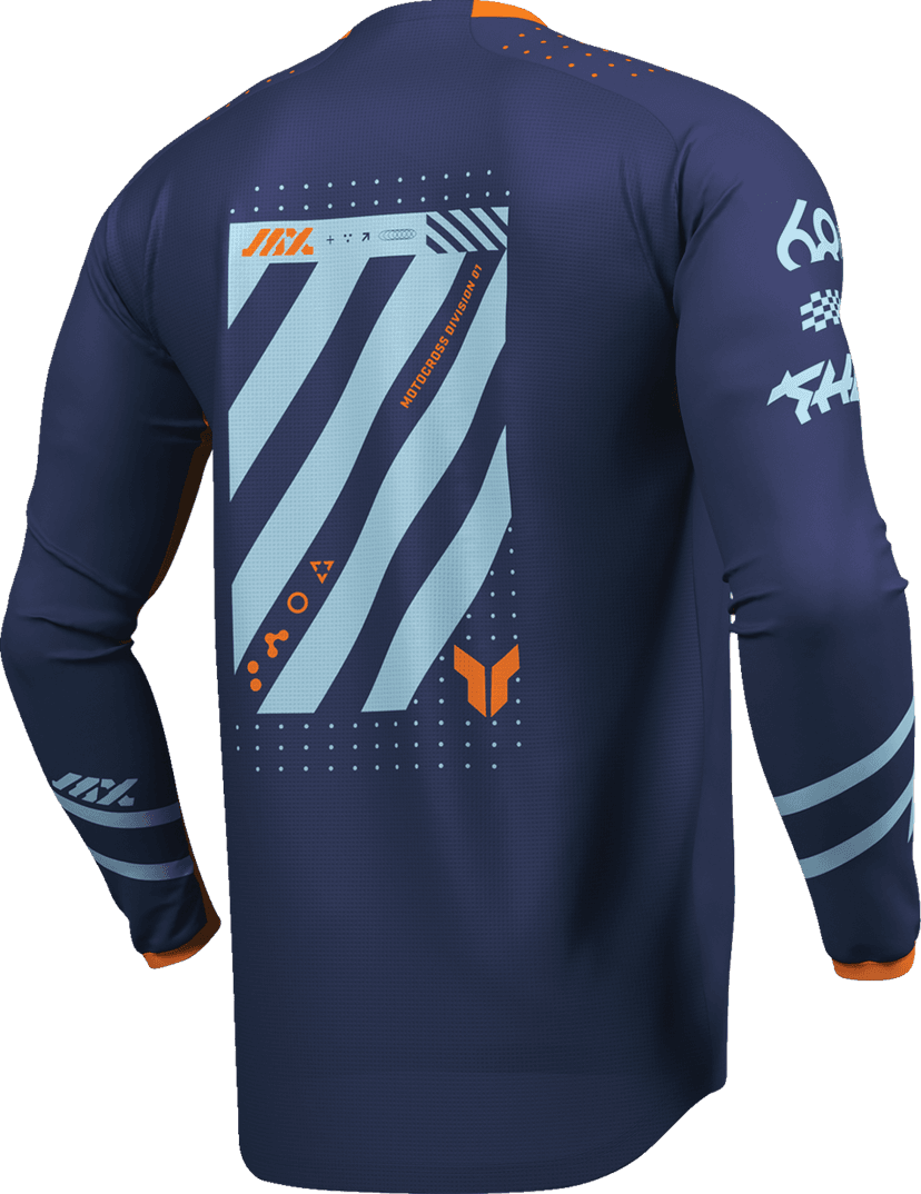 THOR 2910-8426 Launchmode Futura Jersey - Navy/Orange - Large — image 4 of 7