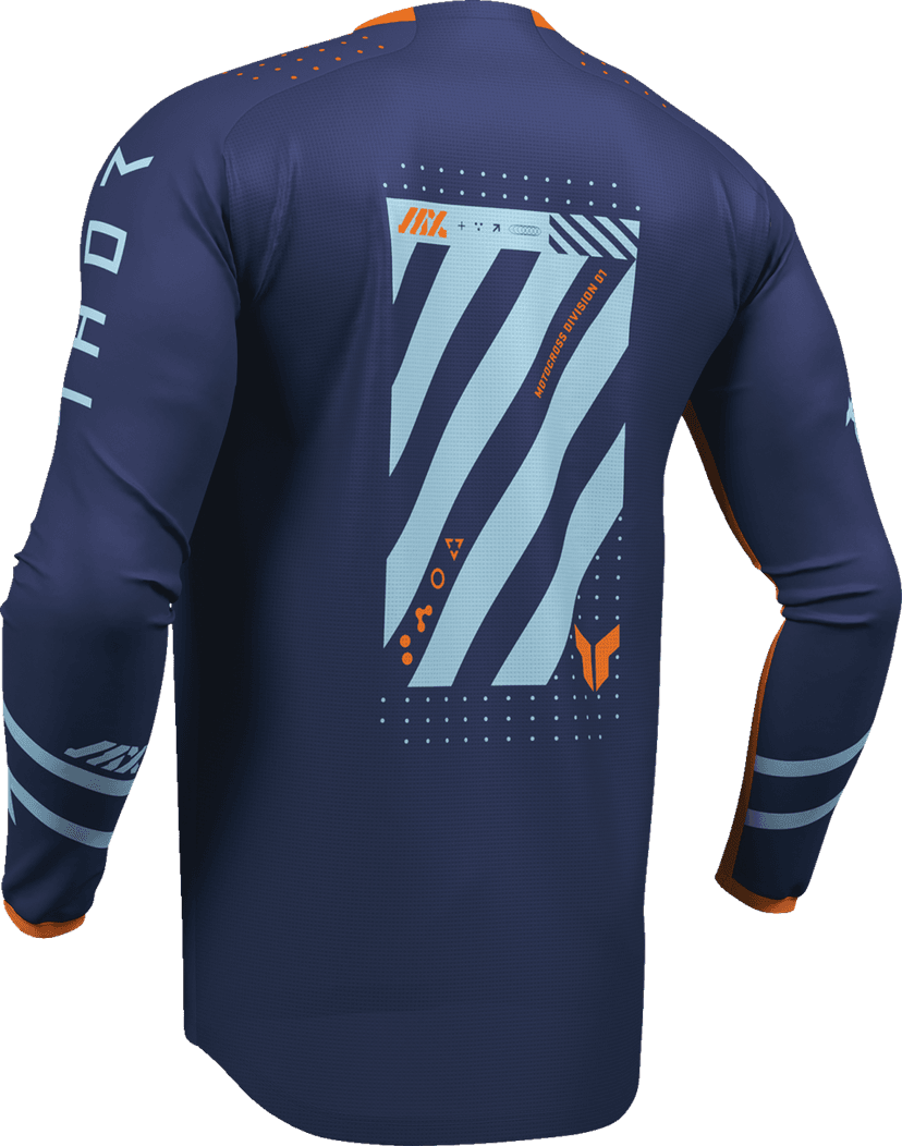 THOR 2910-8426 Launchmode Futura Jersey - Navy/Orange - Large — image 2 of 7