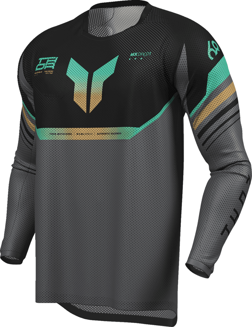 THOR 2910-8431 Launchmode Air Raptor Jersey - Black/Charcoal - Medium — image 5 of 7