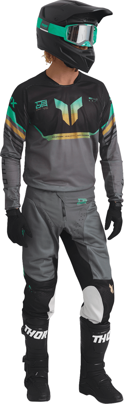THOR 2910-8431 Launchmode Air Raptor Jersey - Black/Charcoal - Medium — image 3 of 7