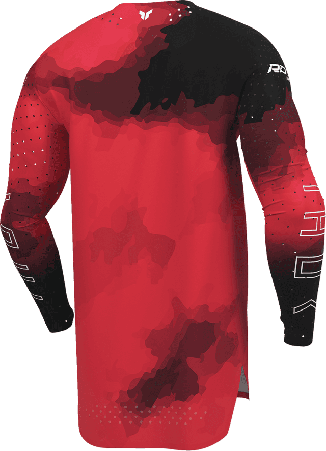 THOR 2910-8728 Sportmode Carbon Jersey - Black/Red - Medium — image 3 of 7