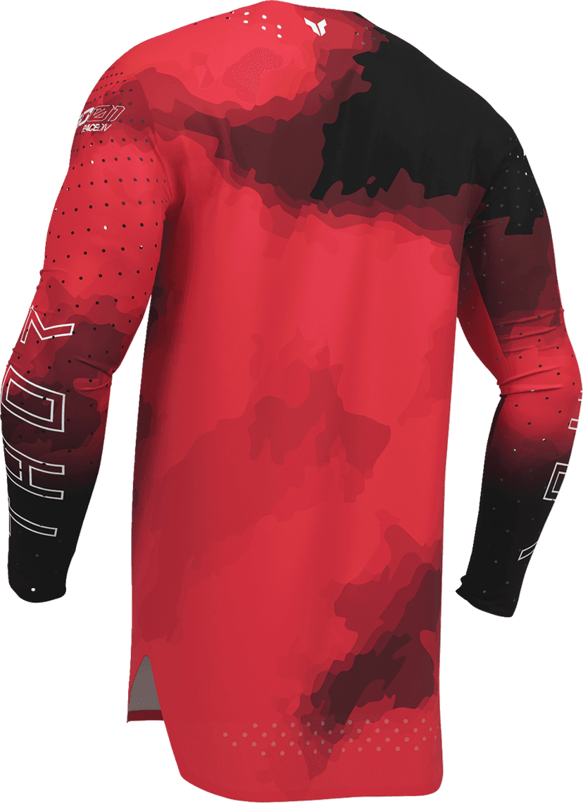 THOR 2910-8729 Sportmode Carbon Jersey - Black/Red - Large — image 2 of 7