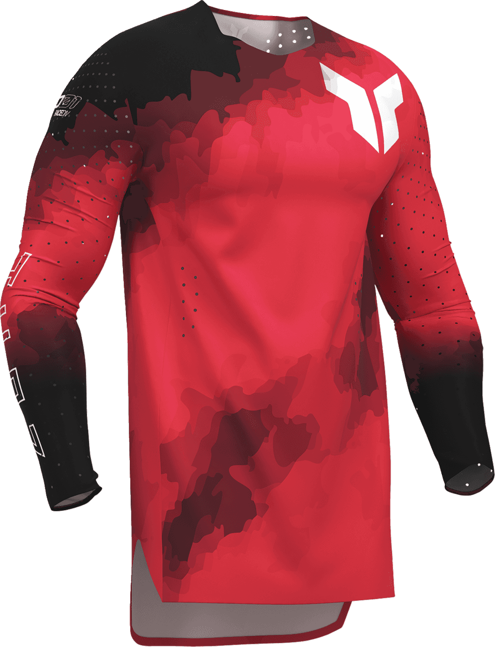 THOR 2910-8730 Sportmode Carbon Jersey - Black/Red - XL