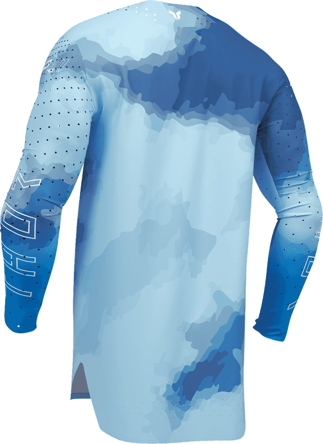 THOR 2910-8734 Sportmode Carbon Jersey - Electric Blue/Powder Blue - Large — image 2 of 11