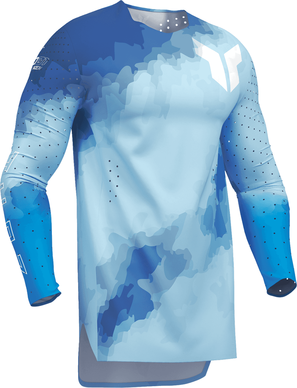 THOR 2910-8734 Sportmode Carbon Jersey - Electric Blue/Powder Blue - Large