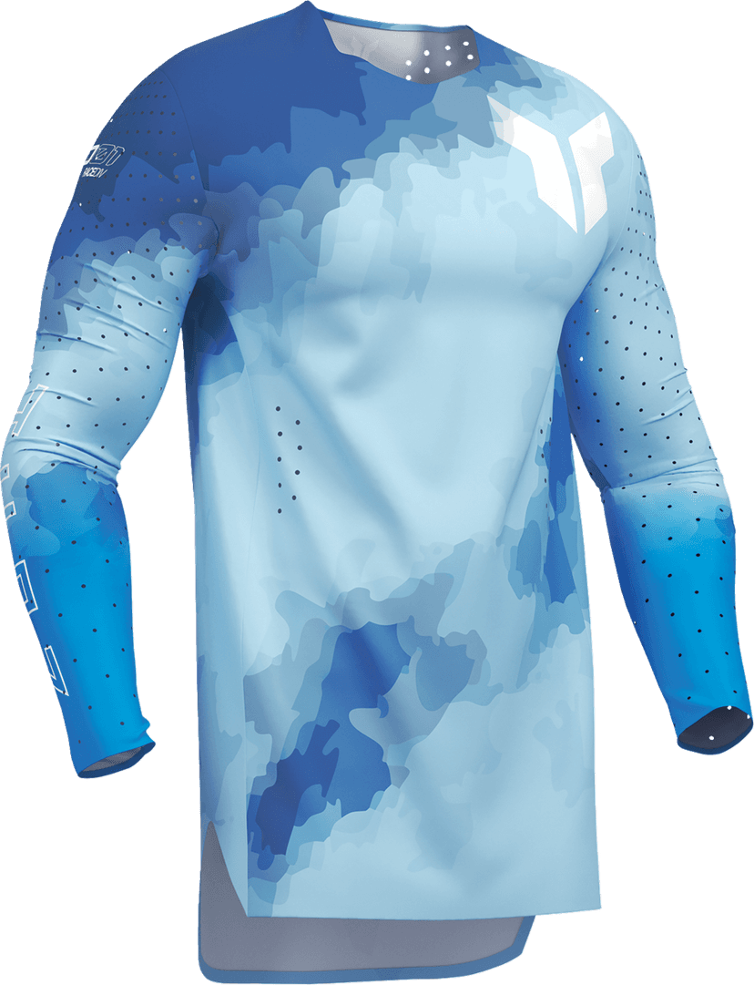 THOR 2910-8735 Sportmode Carbon Jersey - Electric Blue/Powder Blue - XL — image 1 of 11