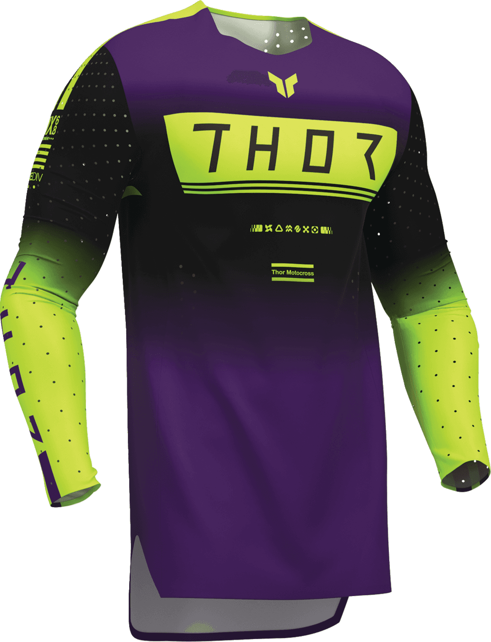 THOR 2910-8746 Sportmode Geo Jersey - Black/Purple - 2XL