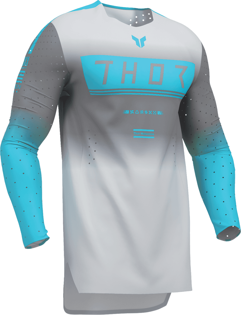 THOR 2910-8749 Sportmode Geo Jersey - Charcoal/Gray - Large