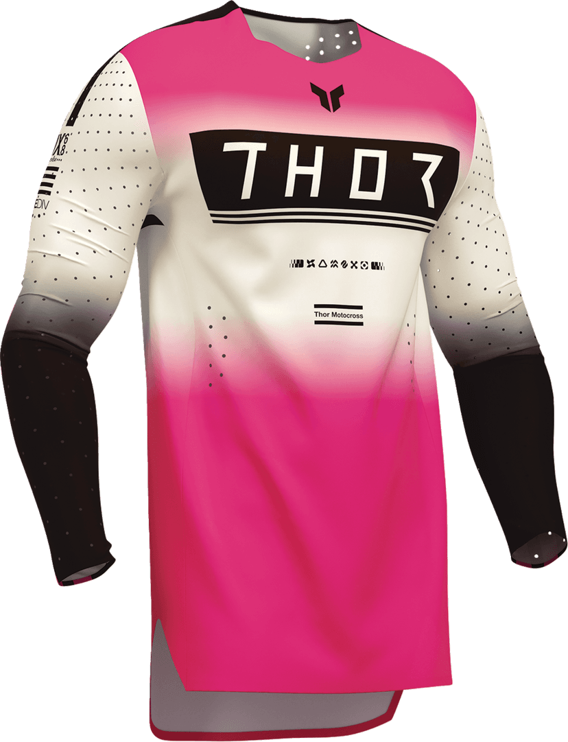 THOR 2910-8760 Sportmode Geo Jersey - Vintage White/Pink - XL — image 1 of 10