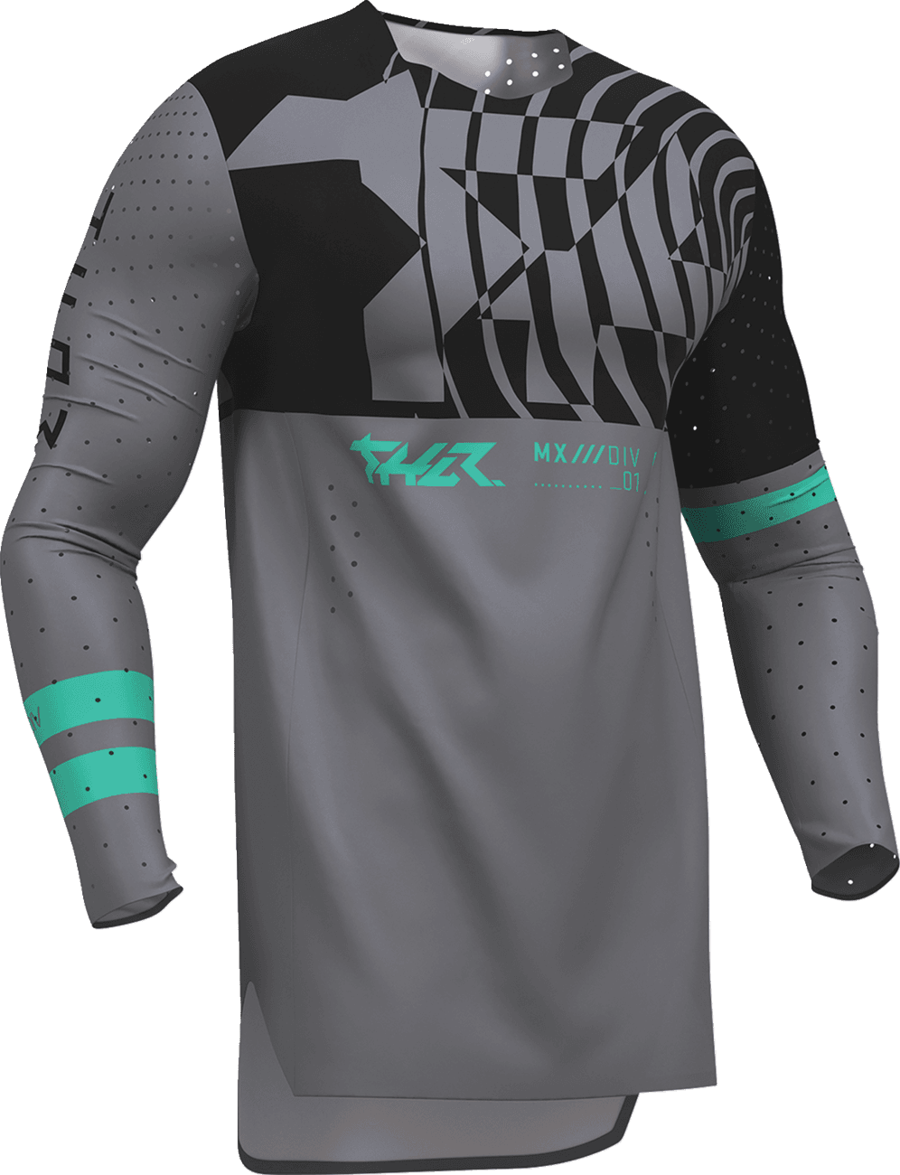 THOR 2910-8765 Sportmode Mind Control Jersey - Charcoal/Black - XL