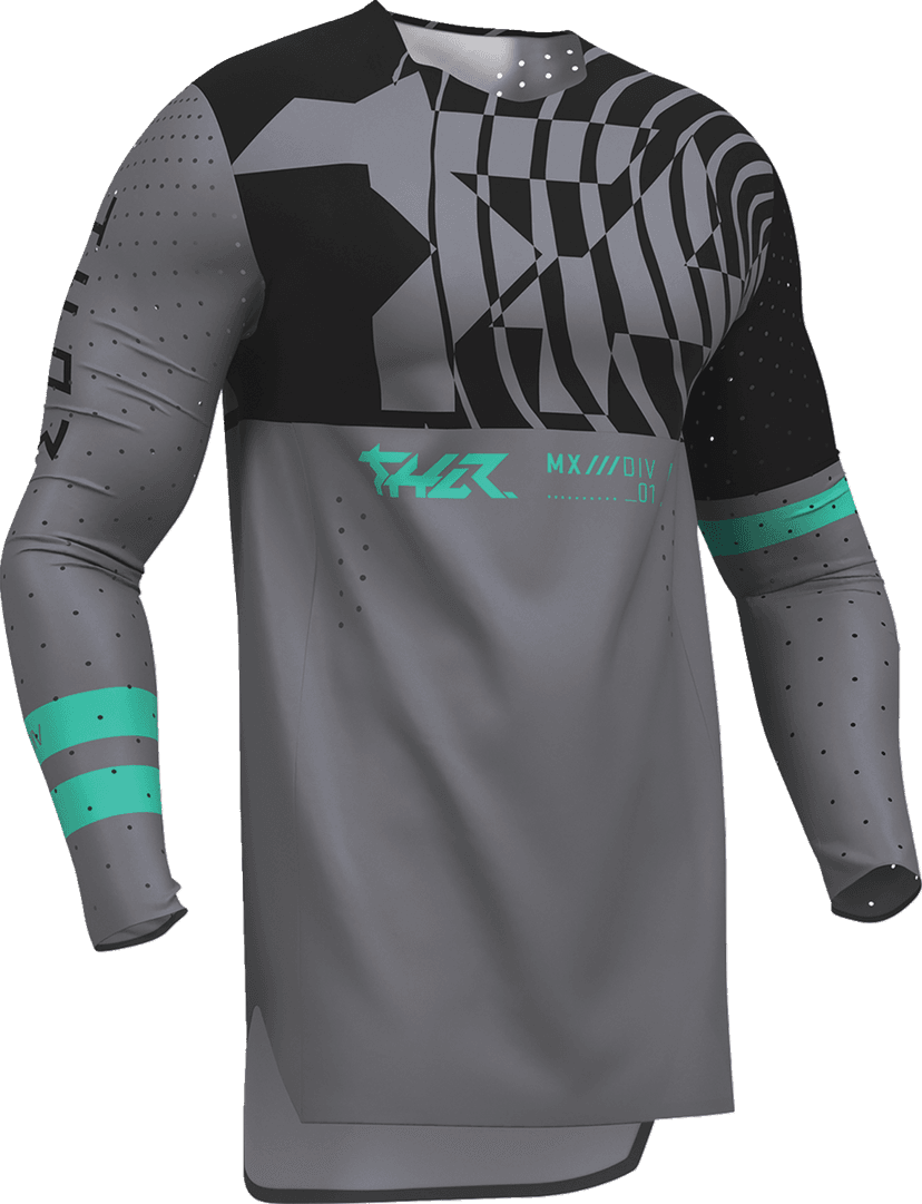 THOR 2910-8766 Sportmode Mind Control Jersey - Charcoal/Black - 2XL — image 1 of 5