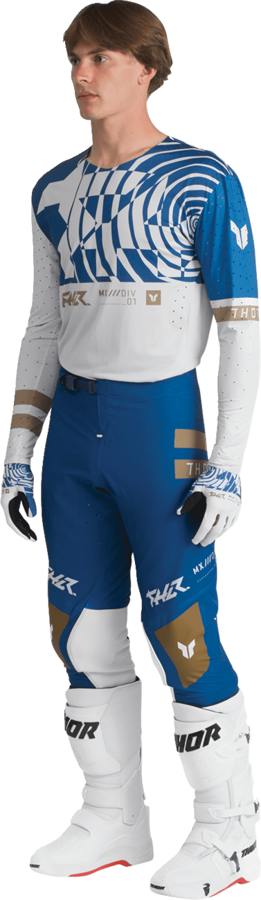 THOR 2910-8768 Sportmode Mind Control Jersey - Light Gray/Blue - Medium — image 2 of 5
