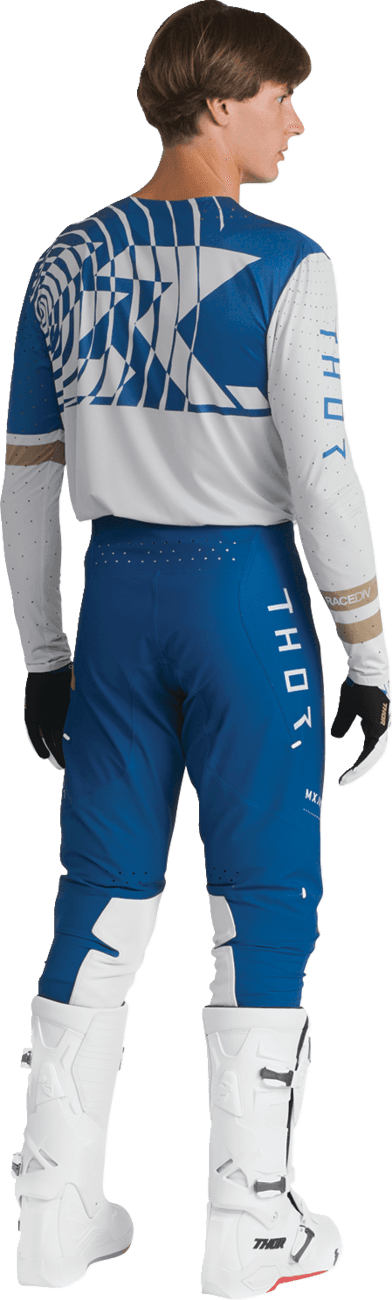 THOR 2910-8769 Sportmode Mind Control Jersey - Light Gray/Blue - Large — image 4 of 5