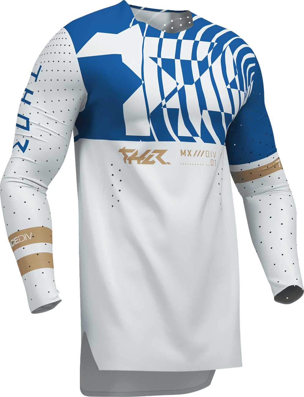THOR 2910-8770 Sportmode Mind Control Jersey - Light Gray/Blue - XL
