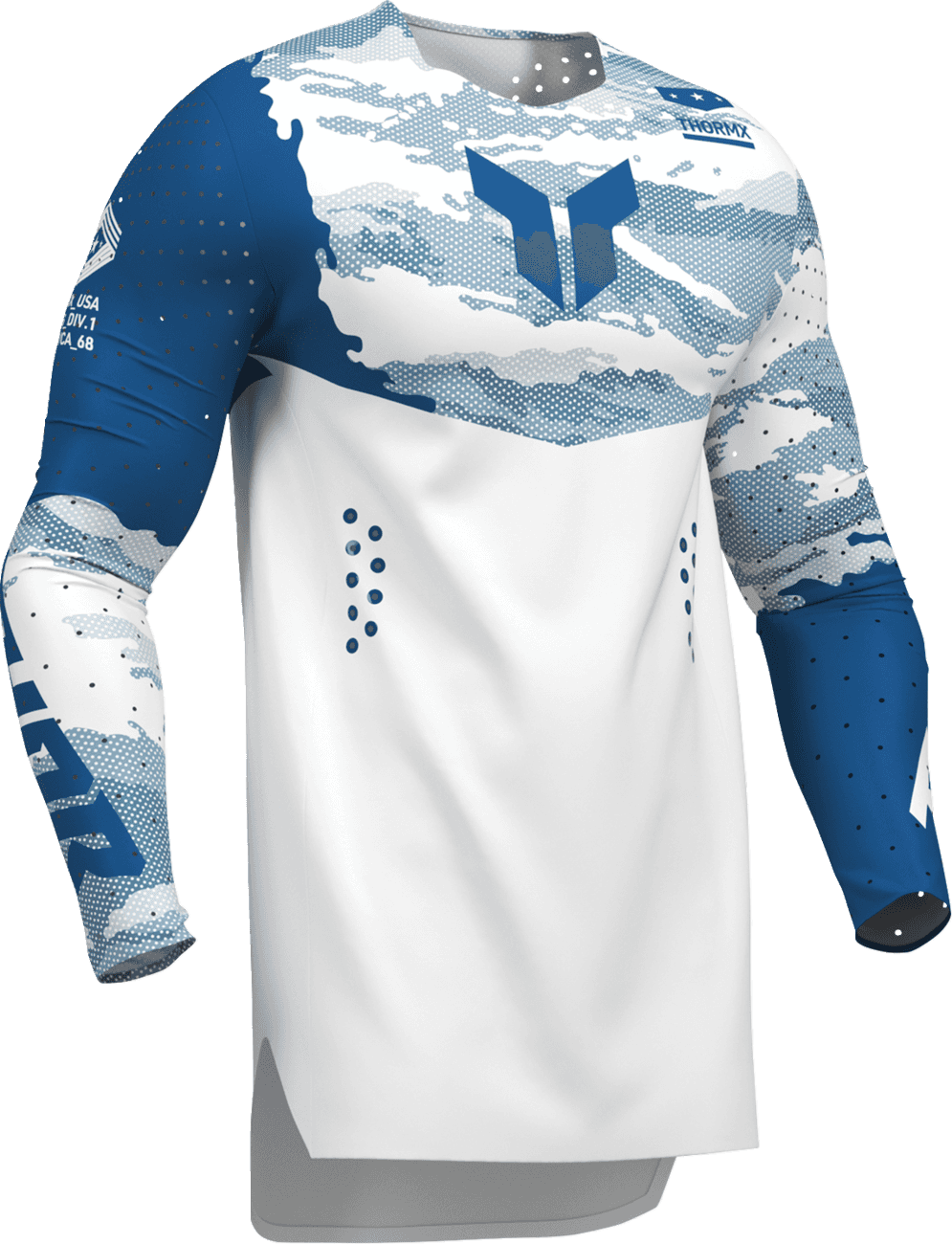 THOR 2910-9079 Sportmode Recon LE Jersey - White/Blue - Large
