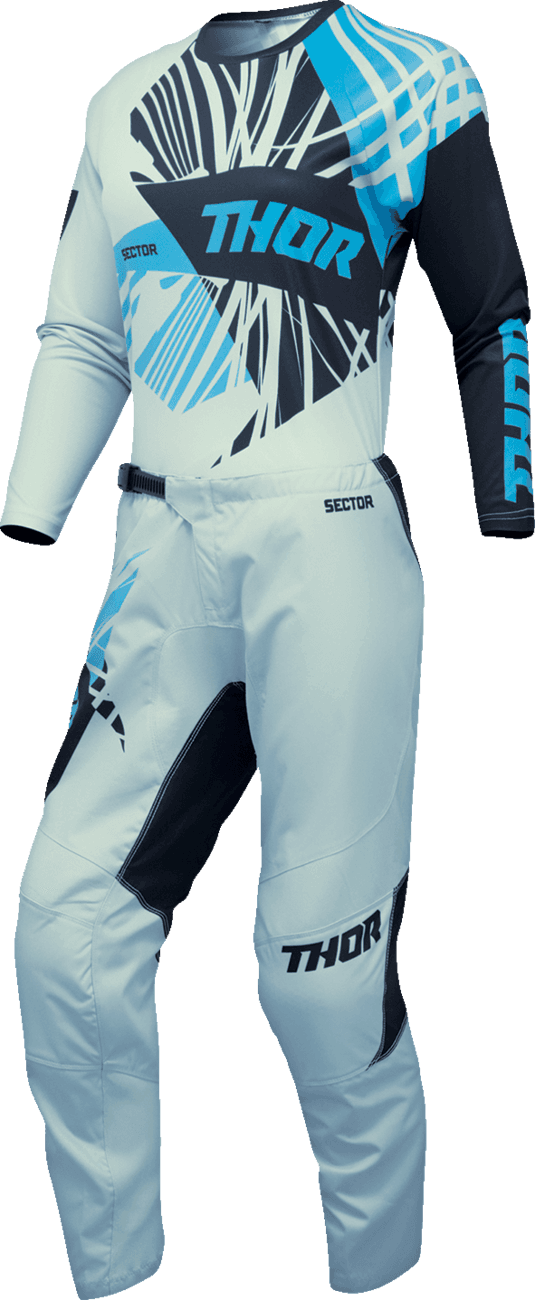 THOR 2911-0288 Women's Sector Split Jersey - Starlight Blue/Black - XS — image 3 of 4