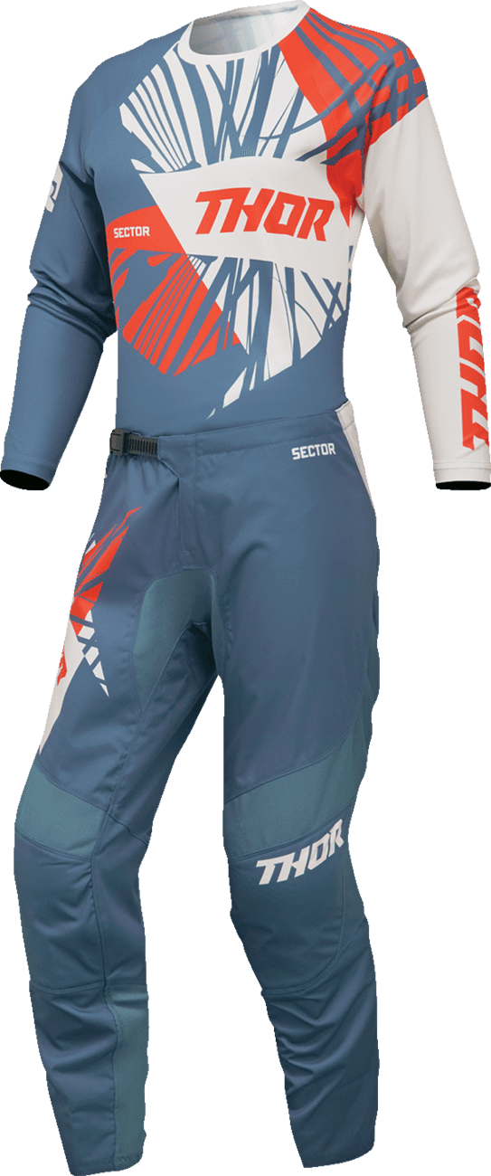 THOR 2911-0294 Women's Sector Split Jersey - Blue Steel/Vintage White - XS — image 3 of 4