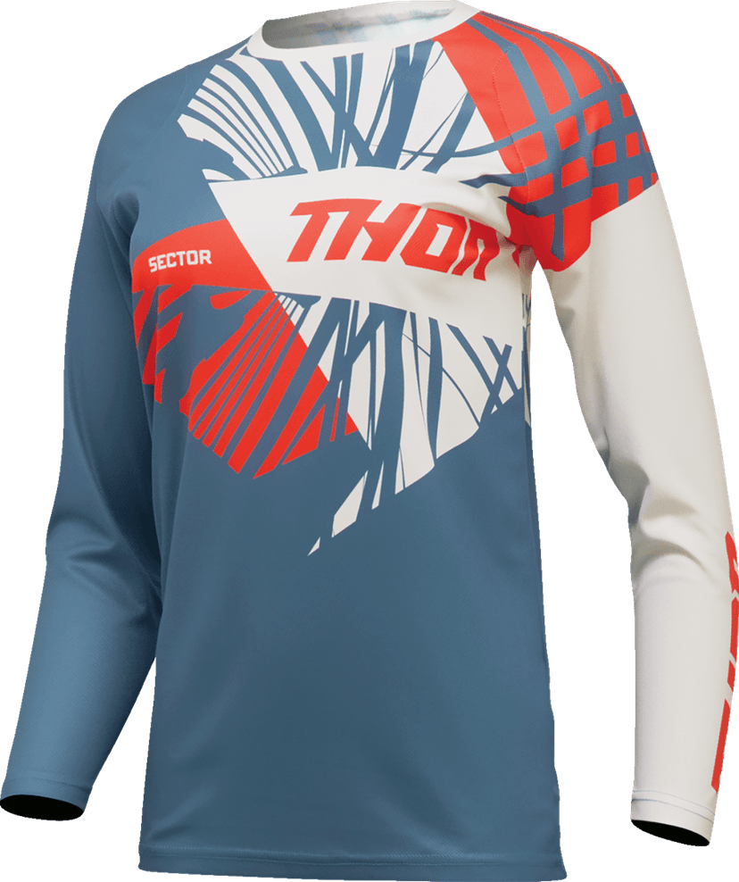 THOR 2911-0294 Women's Sector Split Jersey - Blue Steel/Vintage White - XS — image 1 of 4