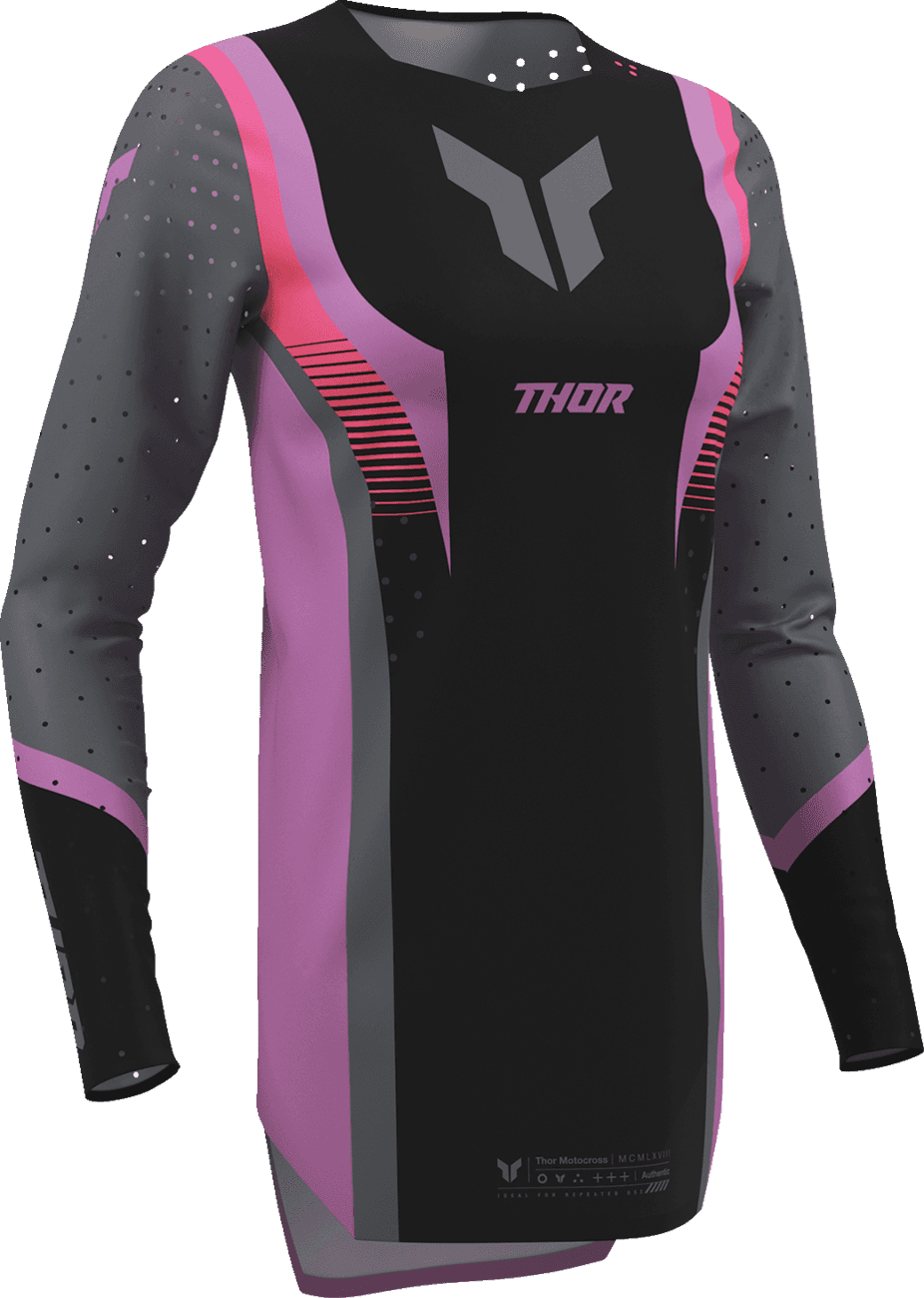 THOR 2911-0330 Women's Sportmode Velocity Jersey - Black/Orchid - XS