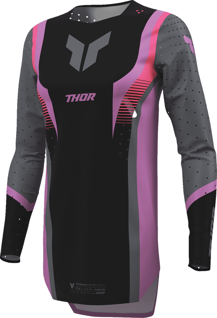THOR 2911-0331 Women's Sportmode Velocity Jersey - Black/Orchid - Small — image 3 of 10
