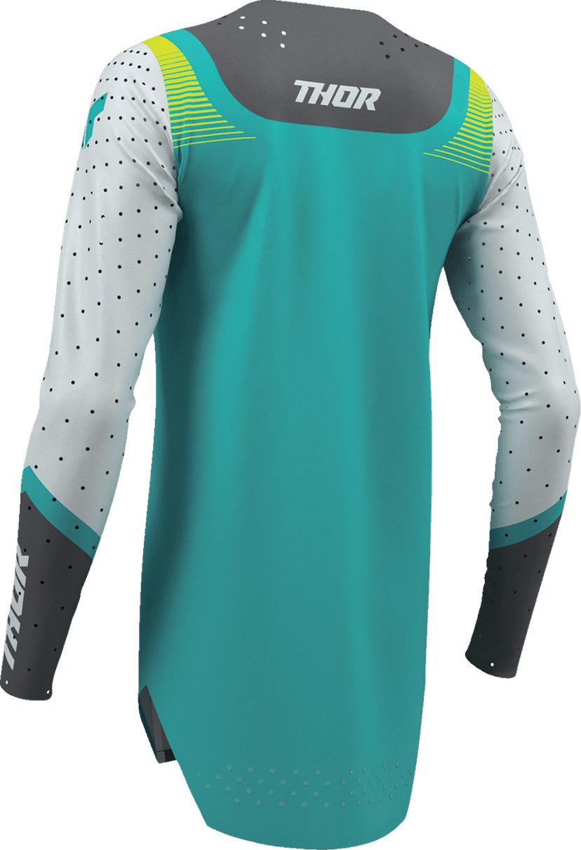 THOR 2911-0337 Women's Sportmode Velocity Jersey - Gray/Aqua - Medium — image 2 of 10
