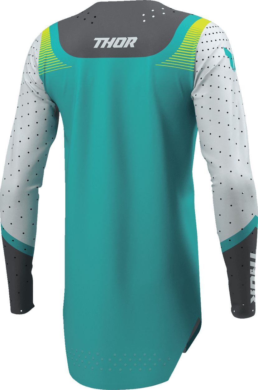 THOR 2911-0338 Women's Sportmode Velocity Jersey - Gray/Aqua - Large — image 4 of 10