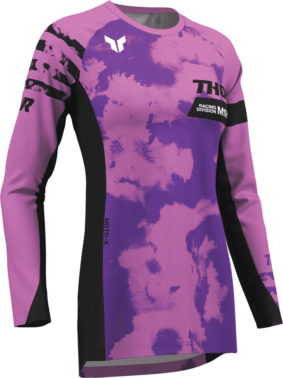 THOR 2911-0342 Women's Launchmode Bleach Jersey - Black/Orchid - Medium