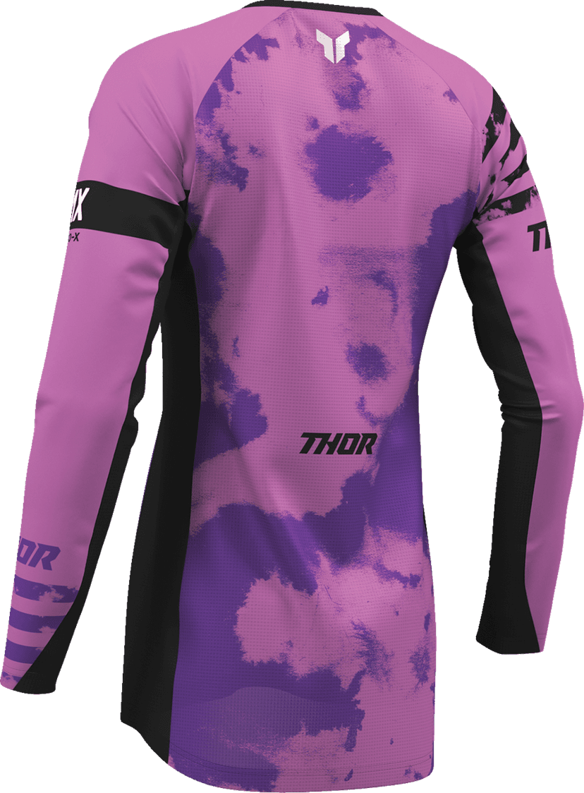 THOR 2911-0342 Women's Launchmode Bleach Jersey - Black/Orchid - Medium — image 2 of 8