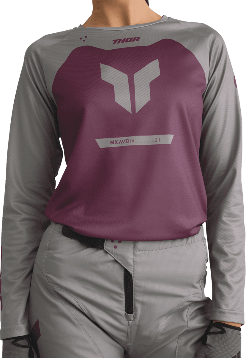 THOR 2911-0379 Women's Ridemode Menace Jersey - Purple/Gray - Medium — image 5 of 7