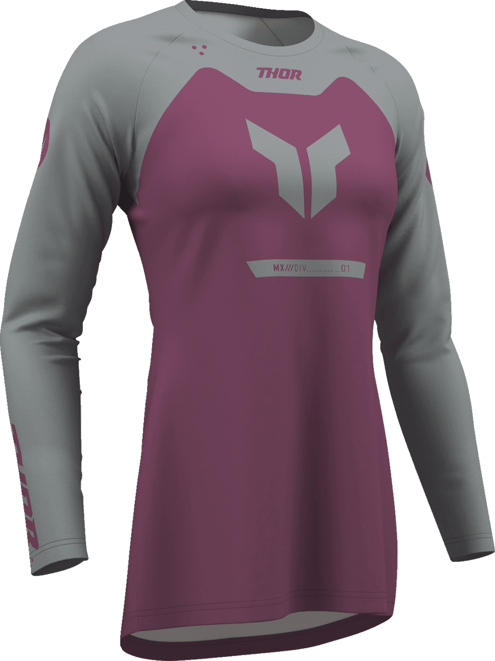 THOR 2911-0379 Women's Ridemode Menace Jersey - Purple/Gray - Medium