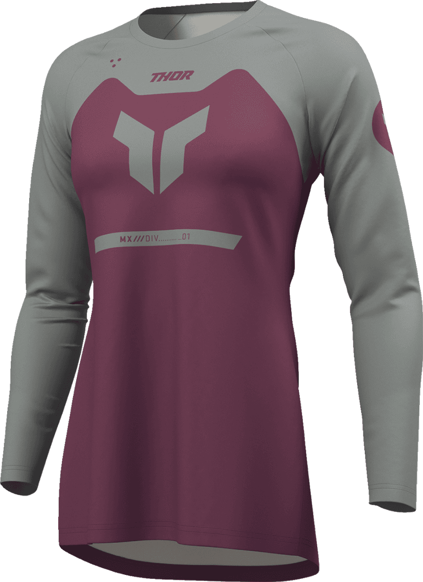 THOR 2911-0380 Women's Ridemode Menace Jersey - Purple/Gray - Large — image 3 of 7