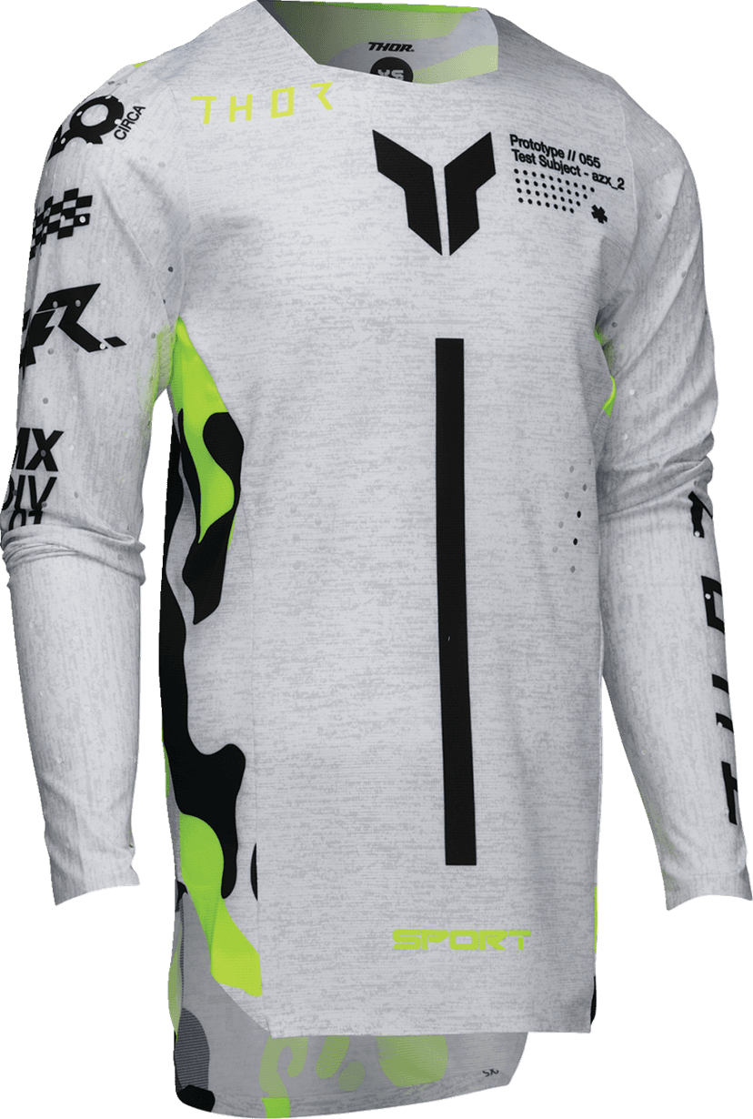 THOR 2912-2540 Youth Sportmode Riot Jersey - White/Acid - Large — image 4 of 4