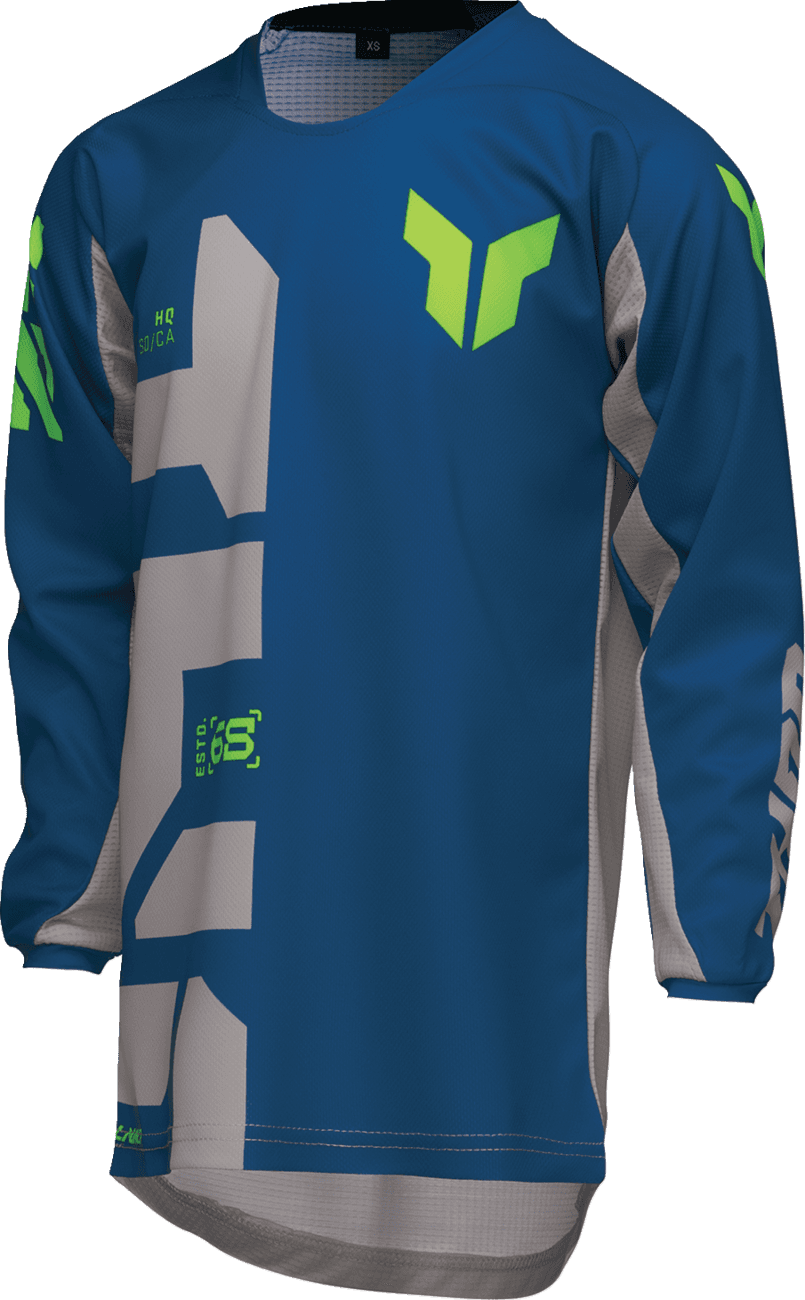 THOR 2912-2552 Youth Launchmode Forge Jersey - Blue - Large