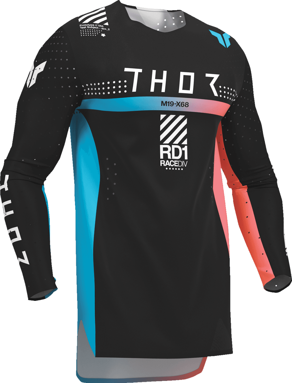 THOR 2912-2574 Youth Sportmode Synth Jersey - Black - XL