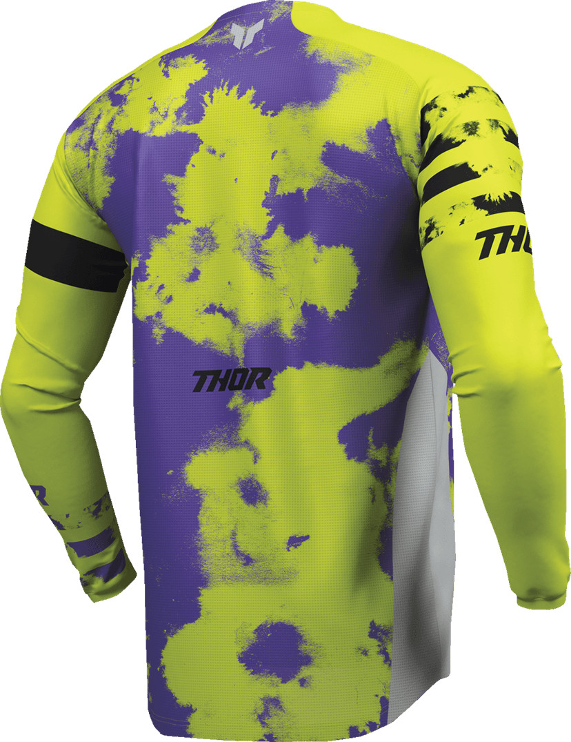 THOR 2912-2582 Youth Launchmode Bleach Jersey - Gray/Acid - Large — image 2 of 4