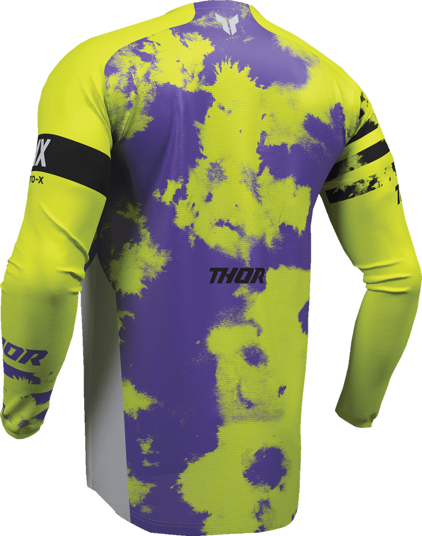 THOR 2912-2583 Youth Launchmode Bleach Jersey - Gray/Acid - XL — image 4 of 4