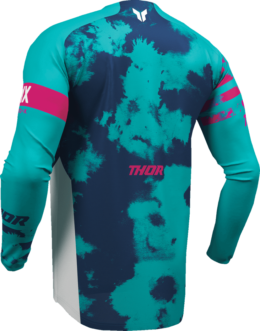 THOR 2912-2587 Youth Launchmode Bleach Jersey - White/Aqua - Medium — image 4 of 4