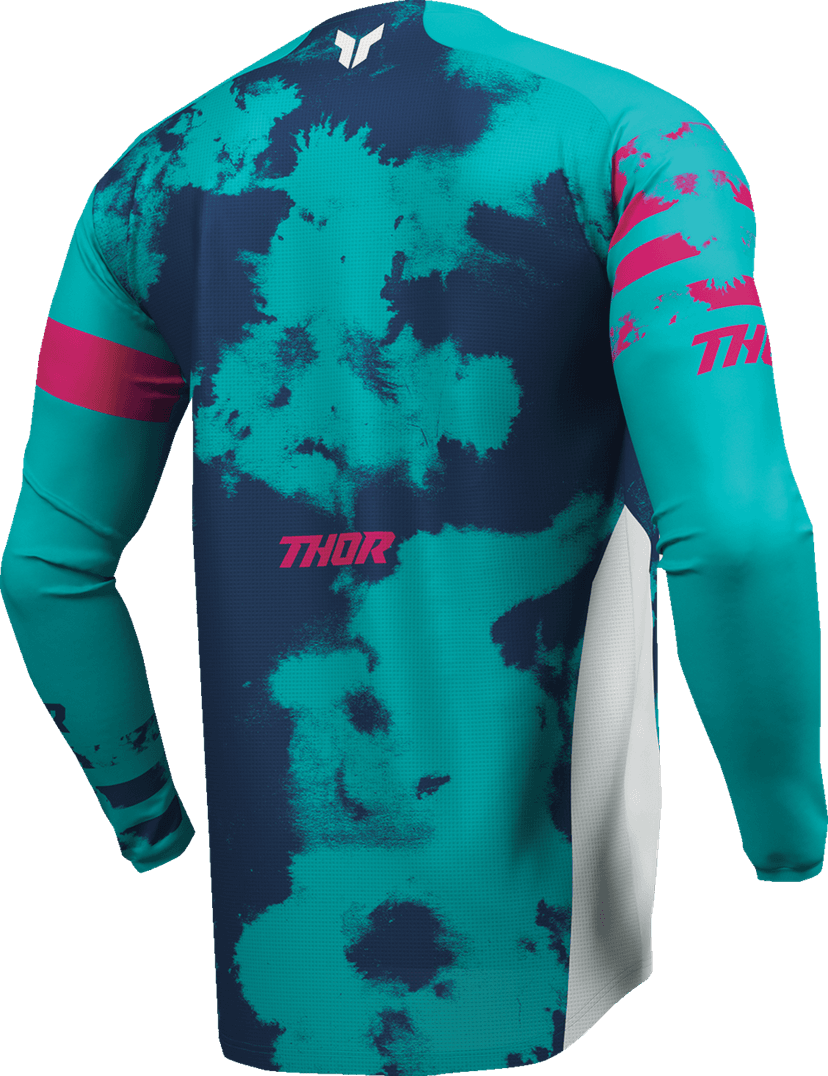 THOR 2912-2589 Youth Launchmode Bleach Jersey - White/Aqua - XL — image 2 of 4