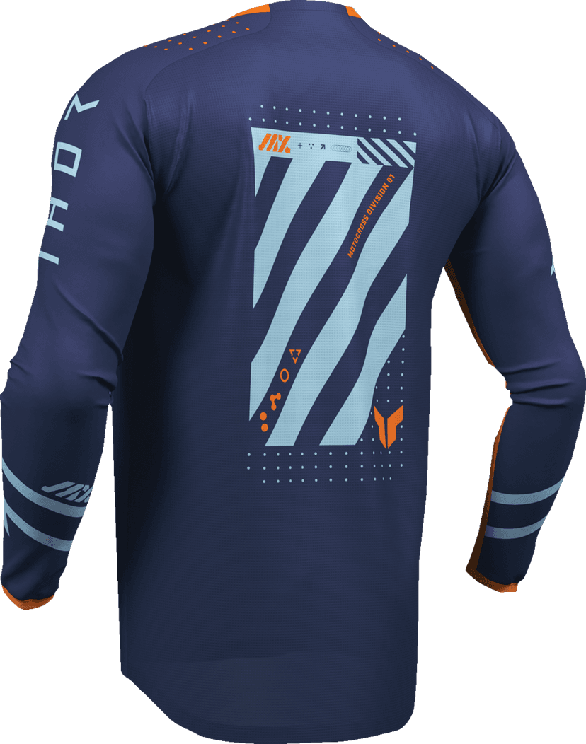 THOR 2912-2601 Youth Launchmode Futura Jersey - Navy/Orange - XL — image 4 of 4